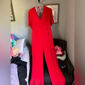 Red Jump Suit evening gown